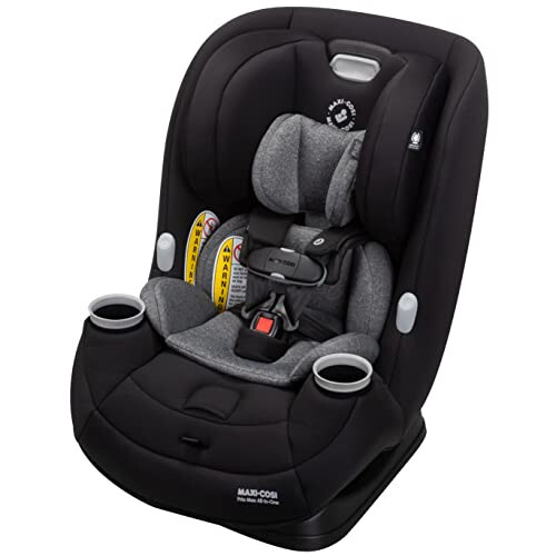 Maxi-Cosi Pria Max All-in-One Convertible Car Seat, Rear Facing Car Seat (4-40 lbs), Forward Facing Car Seat (22-65 lbs), High Back Booster Seat (40-100 lbs), Pure COSI, Essential Black - 1