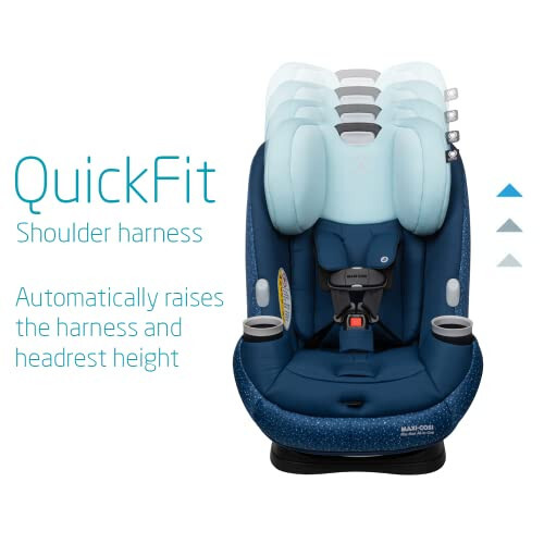 Maxi-Cosi Pria Max All-in-One Convertible Car Seat, Rear Facing Car Seat (4-40 lbs), Forward Facing Car Seat (22-65 lbs), High Back Booster Seat (40-100 lbs), Pure COSI, Tetra Blue - 3