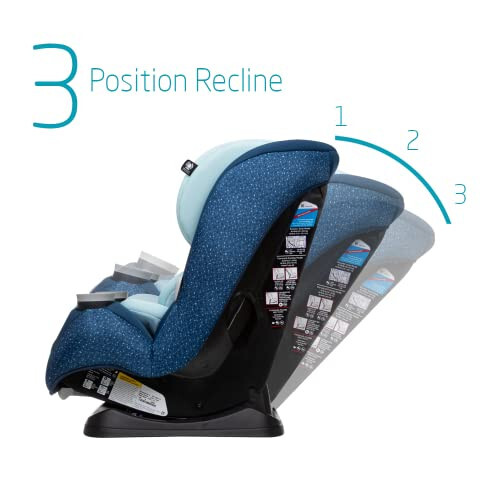 Maxi-Cosi Pria Max All-in-One Convertible Car Seat, Rear Facing Car Seat (4-40 lbs), Forward Facing Car Seat (22-65 lbs), High Back Booster Seat (40-100 lbs), Pure COSI, Tetra Blue - 4