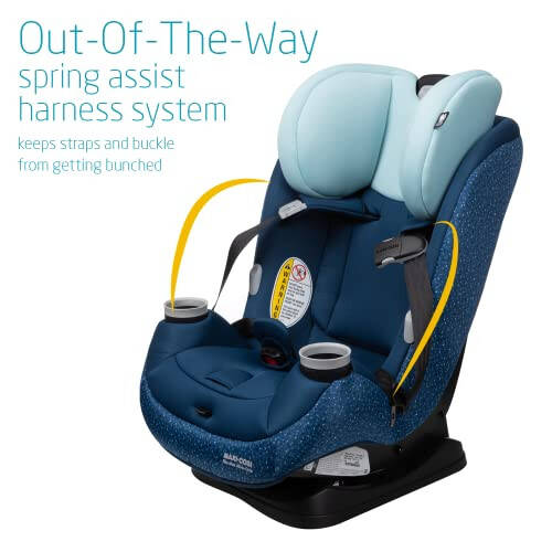 Maxi-Cosi Pria Max All-in-One Convertible Car Seat, Rear Facing Car Seat (4-40 lbs), Forward Facing Car Seat (22-65 lbs), High Back Booster Seat (40-100 lbs), Pure COSI, Tetra Blue - 5