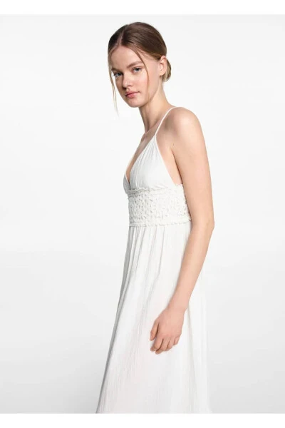 Maxi dress with ruffle detailing - MANGO TEEN