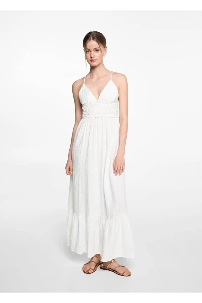 Maxi dress with ruffle detailing - MANGO TEEN (1)