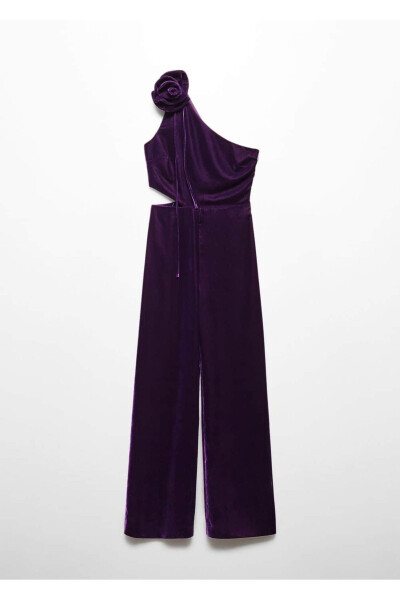 Maxi Floral Velvet Jumpsuit - 3