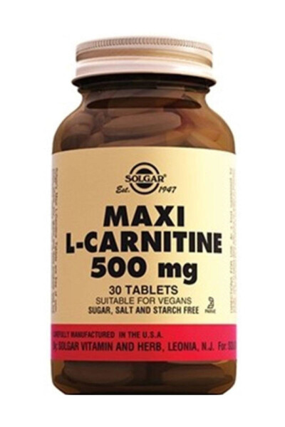 Maxi L-karnitin 500 mg 30 tablet - SOLGAR (1)