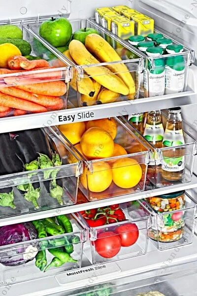 Maxi Tall Clear Refrigerator & Cabinet Organizer 3 Pack - NANDY HOME (1)