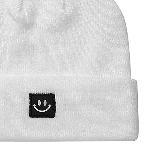 MaxNova Knit Beanie Hat Erkaklar/Ayollar uchun tabassumli yuz bilan - 2