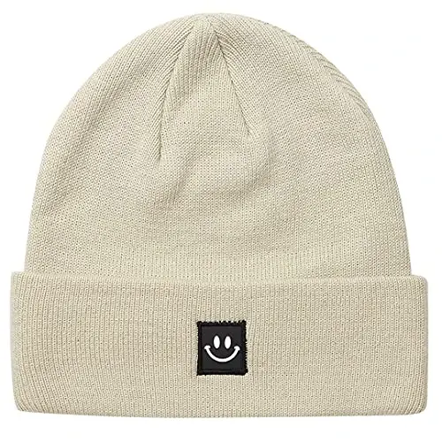 MaxNova Knit Beanie Hat for Men/Women uchun kulguli yuzli trikotaj shapka - MAXNOVA