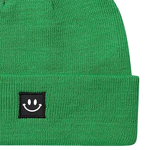 MaxNova Knit Beanie Hat with Smile Face for Men/Women - 2