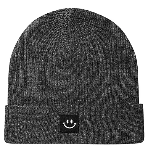 MaxNova Knit Beanie Hat with Smile Face for Men/Women 