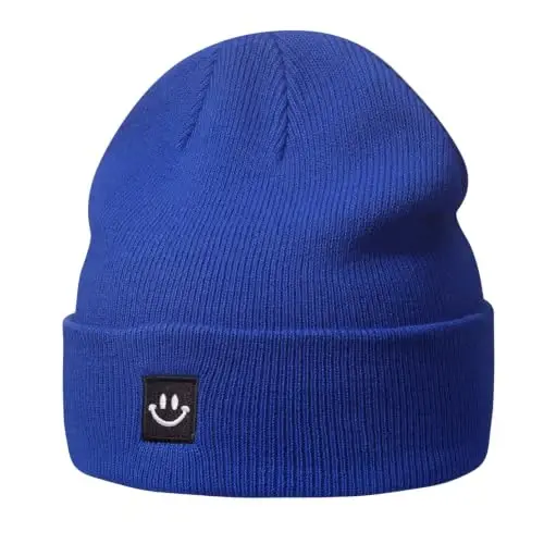 MaxNova Knit Beanie Hat with Smile Face for Men/Women - 2