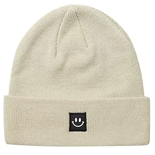 MaxNova Knit Beanie Hat with Smile Face for Men/Women 
