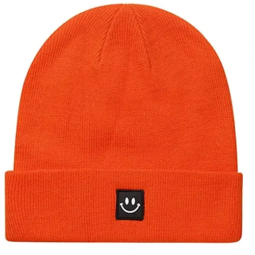 MaxNova Knit Beanie Hat with Smile Face for Men/Women - MAXNOVA