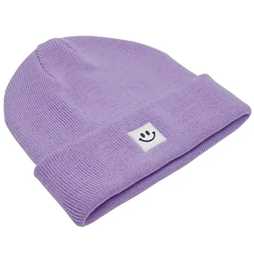 MaxNova Knit Beanie Hat with Smile Face for Men/Women - 2