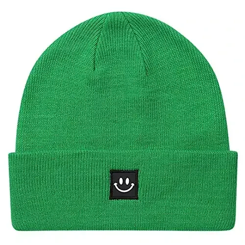 MaxNova Knit Beanie Hat with Smile Face for Men/Women - 1