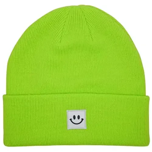 MaxNova Knit Beanie Hat with Smile Face for Men/Women 