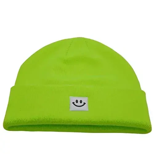 MaxNova Knit Beanie Hat with Smile Face for Men/Women - 2
