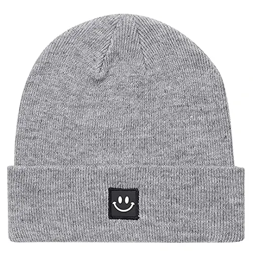 MaxNova Knit Beanie Hat with Smile Face for Men/Women - 1