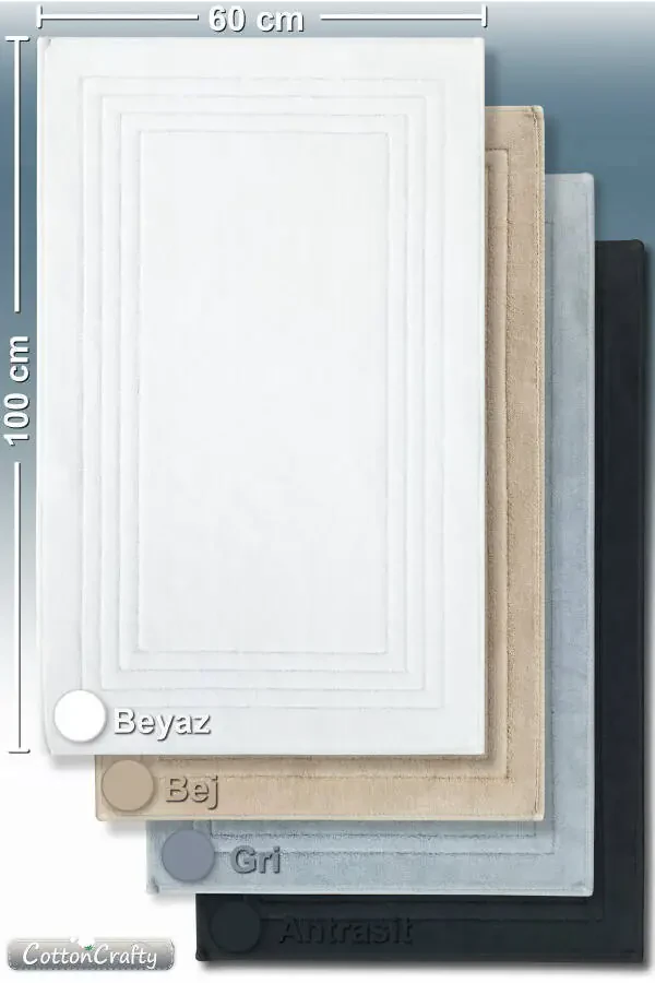 Махровое банное полотенце, коврик для ванной Vera 60x100 см. Машинная стирка и сушка. - 3