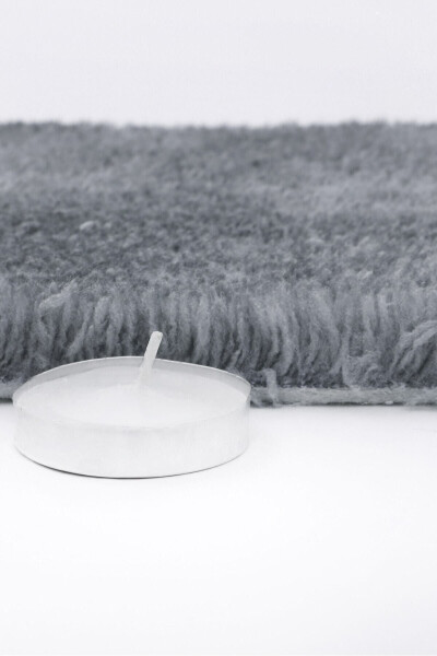 Махровый коврик для ванной комнаты антрацитового цвета с нескользящей основой, 2 шт., 50x60 - 100x60 - 3