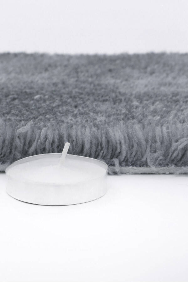 Махровый коврик для ванной комнаты антрацитового цвета с нескользящей основой, 2 шт., 50x60 - 100x60 - 3