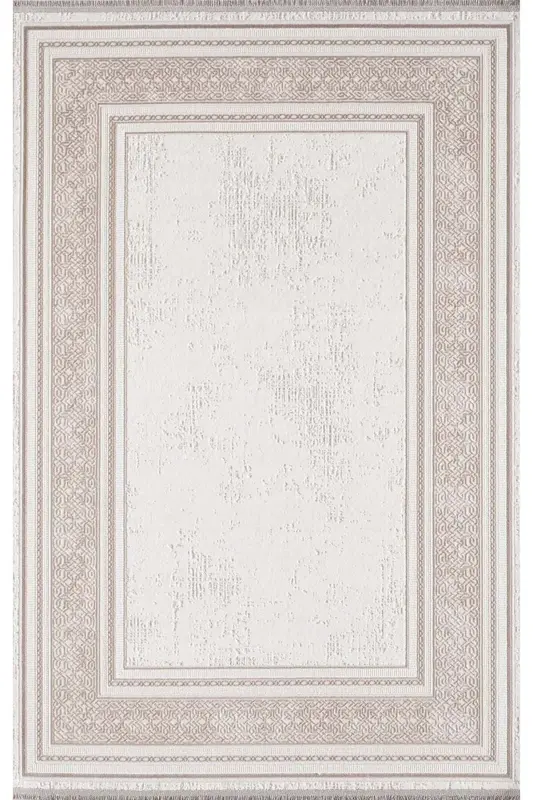 Maxsus Seriya D28 02495B Krem Bej Maxsus O'lchamli Zamonaviy Klassik Mehmonxona Gilami 120x200 sm. - Krem - ARTEMIS HALI