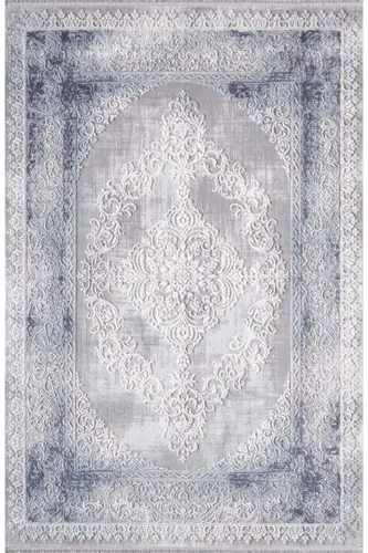 Maxsus Seriya D28 05860A Kulrang Zamonaviy Klassik Mehmonxona Gilami 120x180 sm. - Kulrang 