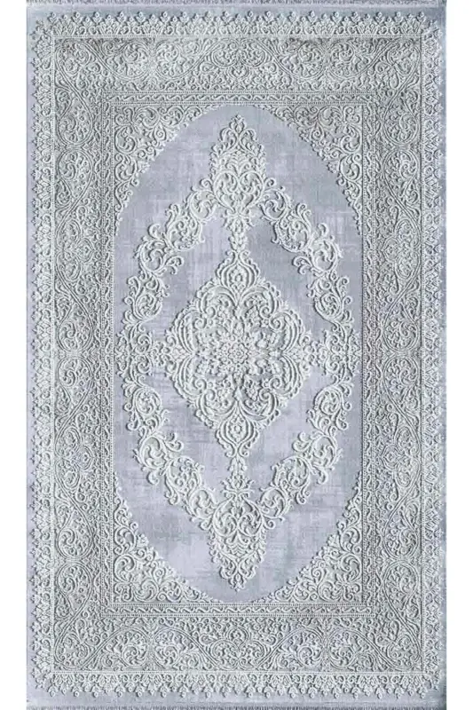 Maxsus Seriya D28 05860B Kulrang Zamonaviy Klassik Mehmonxona Gilami 120x180 sm. - Kulrang - 1