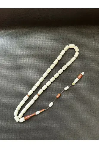 Maxsus yozuvli, maxsus qutidagi anorchil tasbeh, usta imzosi bilan, erkaklar uchun sovg'a, sertifikatlangan, shaxsiy ismli - jigarrang oq anorchil - 5