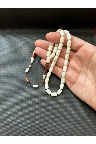 Maxsus yozuvli, maxsus qutidagi anorchil tasbeh, usta imzosi bilan, erkaklar uchun sovg'a, sertifikatlangan, shaxsiy ismli - jigarrang oq anorchil - 6