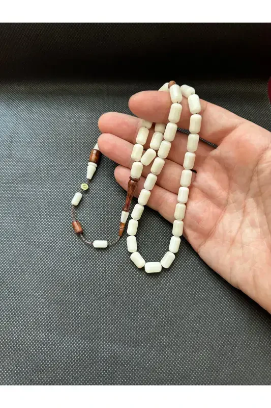 Maxsus yozuvli, maxsus qutidagi anorchil tasbeh, usta imzosi bilan, erkaklar uchun sovg'a, sertifikatlangan, shaxsiy ismli - jigarrang oq anorchil - 6