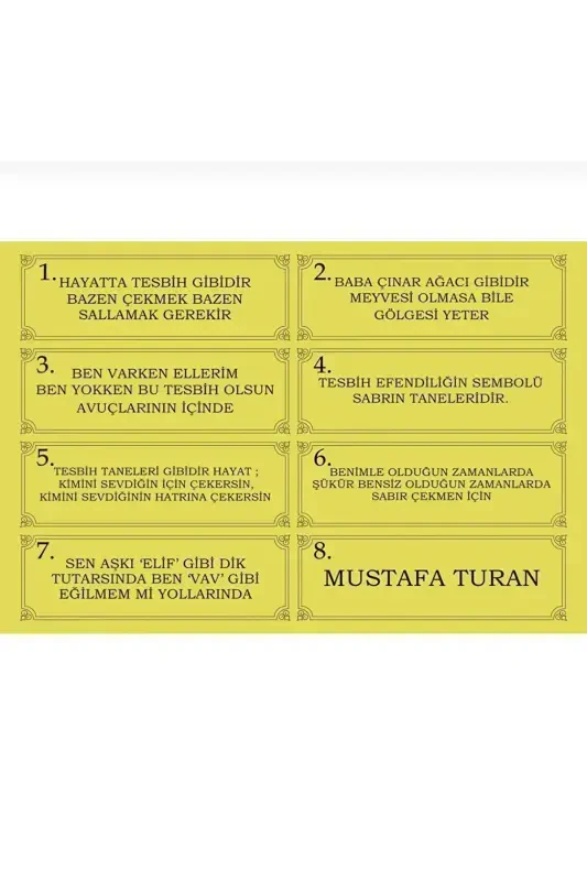 Maxsus yozuvli, maxsus qutidagi Zultanit tasbeh Otalar kuni uchun erkak sovg'asi Sertifikatlangan shaxsiy ismli-shar Zultanit - 4