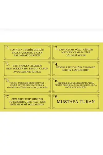 Maxsus yozuvli, maxsus qutili Kuka tasbeh, usta imzosi bilan, erkaklar uchun sovg'a, sertifikatlangan, shaxsiy ismli - kuka jigarrang - 4