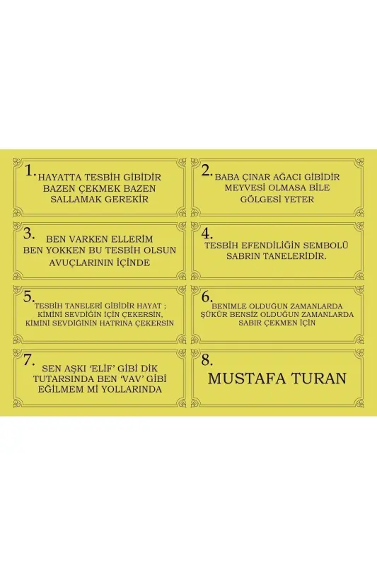 Maxsus yozuvli, maxsus qutili oltin zarrali tasbeh erkak uchun sovg'a sertifikatlangan shaxsiy ismli-shaffof - 4