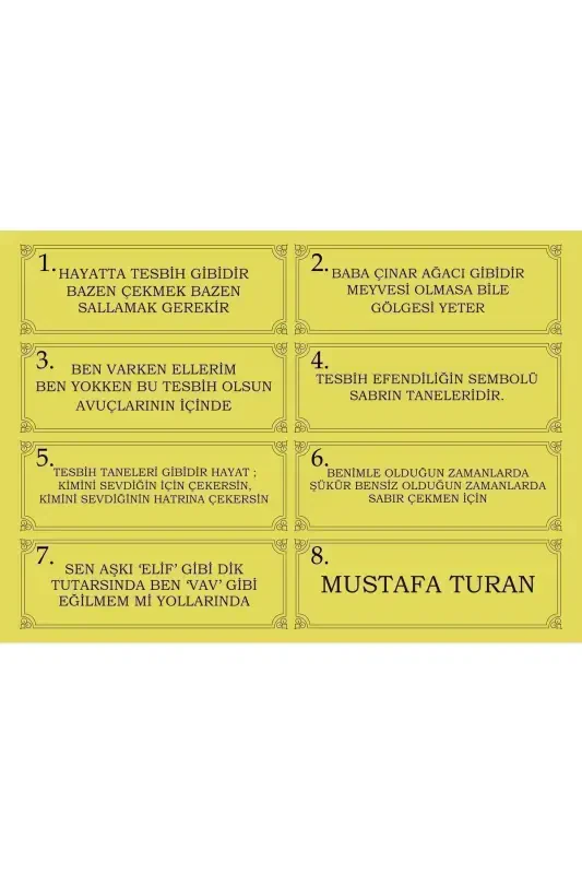 Maxsus yozuvli, maxsus qutili tilla zarrali tasbeh erkak uchun sovg'a sertifikatlangan shaxsiy ismli-qora - 4