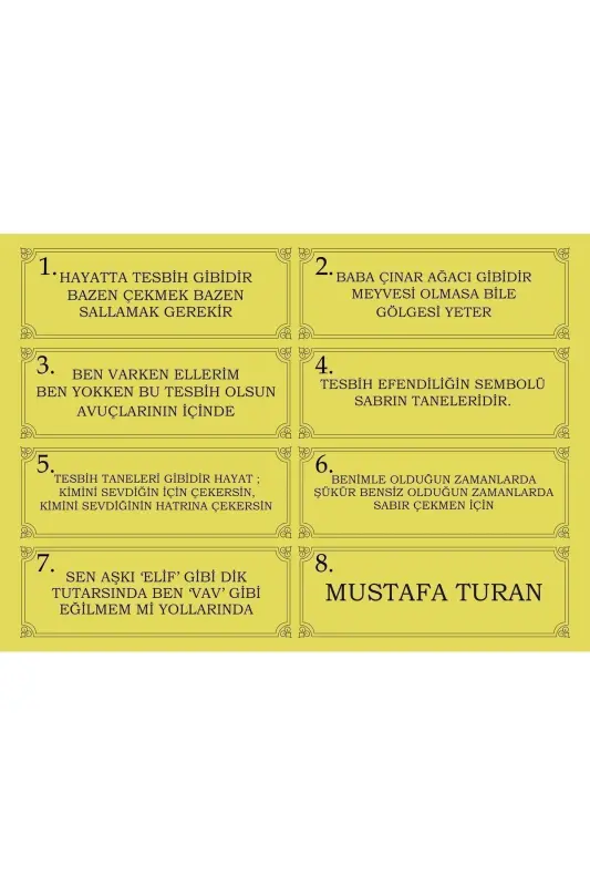 Maxsus yozuvli, maxsus qutuli tilla zarrali tasbeh erkak uchun sovg'a sertifikatlangan shaxsiy ismli-ko'p rangli - 4