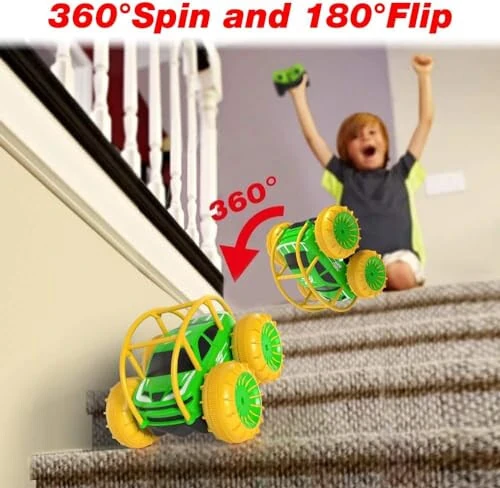MaxTronic Amphibious Remote Control Car, Rechargeable RC Cars Toy 360° Flips Rotation Stunt Crawler 15KM/H 4WD All Terrain Outdoor Indoor Toy for Kids Boys Girls 3-12 - 3