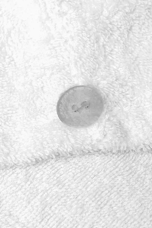 | Mayda | Ekstra Yumshoq %100 Paxta Soch Bonesi & Ayollar Xalat Seti-Oq - 3