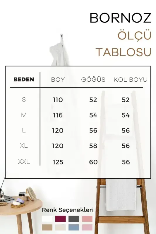 | Mayda | Ekstra Yumshoq %100 Paxta Soch Bonusi & Ayollar Xalat Komplekti-Bej - 6