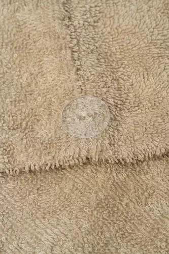 | Mayda | Ekstra Yumuşak %100 Pamuk Saç Bonesi & Kadın Bornoz Seti-Bej - 3