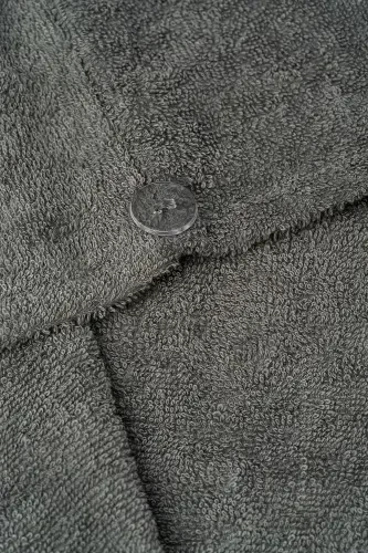 | Mayda | Extra Soft 100% Cotton Hair Bonnet & Women's Bathrobe Set-Anthracite - 3