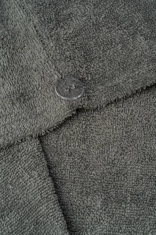 | Mayda | Extra Soft 100% Cotton Hair Bonnet & Women's Bathrobe Set-Anthracite - 3