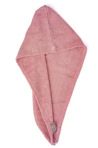 | Mayda | Extra Soft 100% Cotton Hair Bonnet & Women's Bathrobe Set-Rosewater - 3