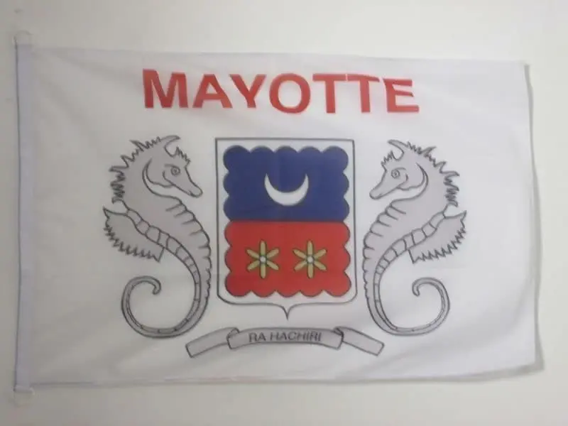 Mayotte NAUTICAL Flag 18'' x 12'' - French region of Mayotte flags 30 x 45 cm. - Banner 12x18 in for boat - AZ FLAG - 6