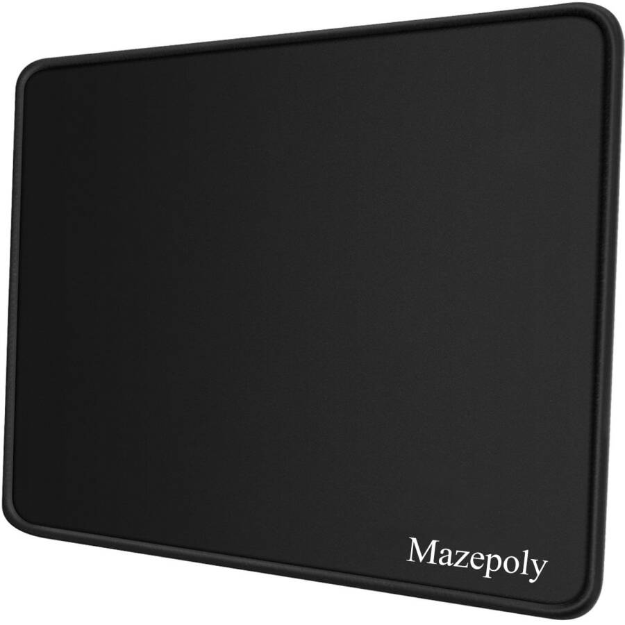 Mazepoly Professional Business Gaming Soft Non-slip Seaming Durable Washable Black Mouse Pads (Pack of 2) - 6