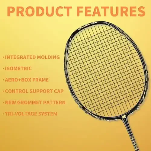 MBFISH Badminton Racket Set with 2 Carbon Fiber Racquets 5U, 3 Shuttlecocks, 2 Racket Grip Tapes and 2 Badminton Bag - Perfect for Outdoor Games and Gym 5U - 5