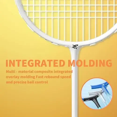 MBFISH Badminton to'plami 2 ta uglerod tolali raketka 5U, 3 ta voleybol to'pi, 2 ta raketka tutqich tasmasi va 2 ta badminton sumkasi - ochiq o'yinlar va sport zalida 5U uchun ideal - 3