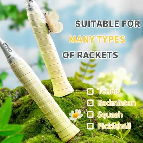 MBFISH Tennis Racket Grip Tape 3 Pack, Racket Grips Soft Racquet Overgrips for Tennis, Pickleball and Badminton - Anti-Slip and Absorbent Tennis Grip Tape Set - 4