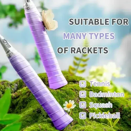 MBFISH Tennis Racket Grip Tape 3 Pack, Racket Grips Soft Racquet Overgrips for Tennis, Pickleball and Badminton - Anti-Slip and Absorbent Tennis Grip Tape Set - 4