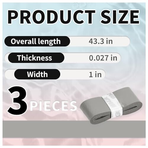 MBFISH Tennis Racket Grip Tape 3 Pack, Racket Grips Soft Racquet Overgrips for Tennis, Pickleball and Badminton - Anti-Slip and Absorbent Tennis Grip Tape Set - 2