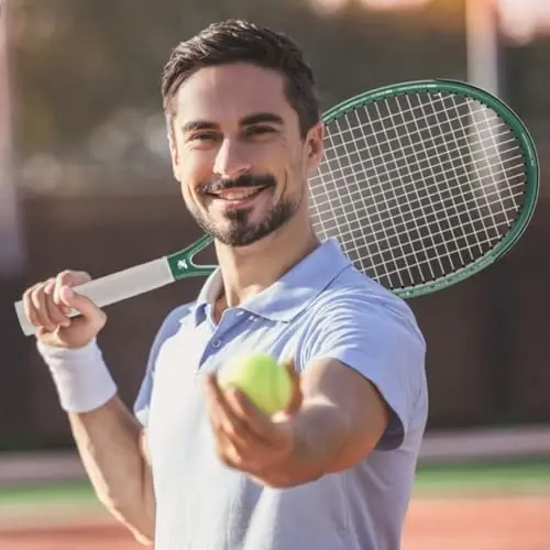 MBFISH Tenis Raketi - Önceden Tellenmiş, Konforlu Saplı, 27'' Yetişkin Tenis Raketi ile Süper Değer Seti, 3 Tenis Topu, 2 Overgrip ve 1 Tenis Çantası içerir - 5